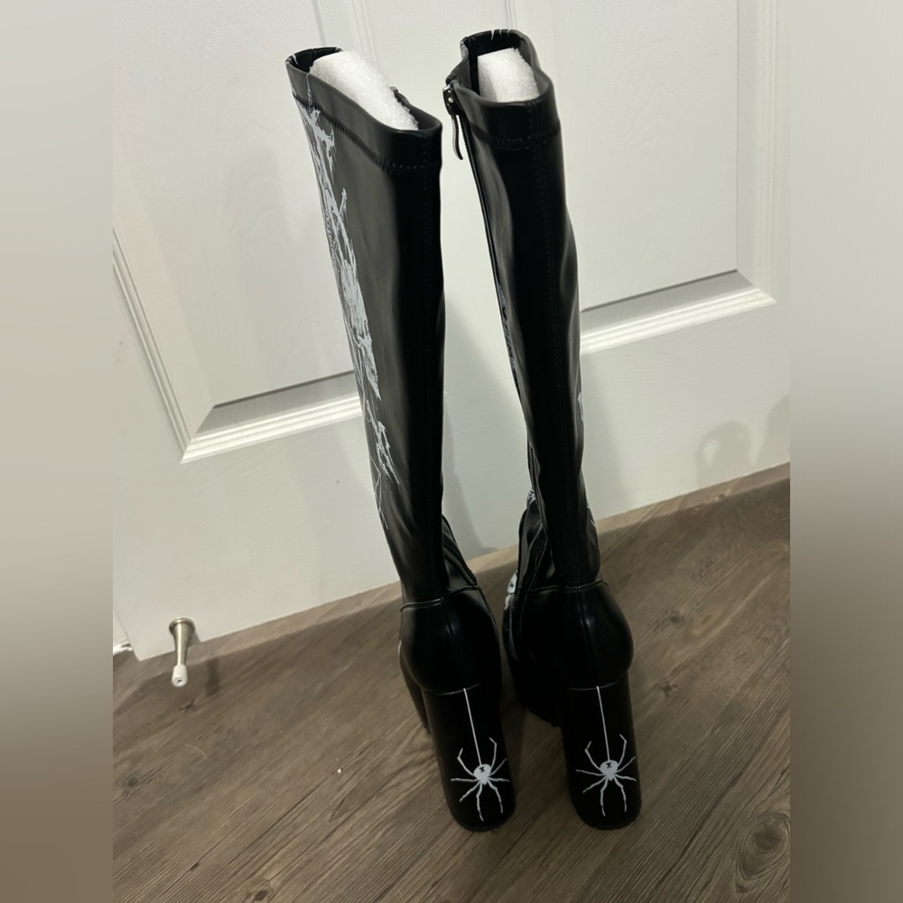 NWOB Dolls Kill / Widow Cursed Elegy Platform Boots - Picture 5 of 7